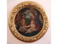 By Sandro Botticelli, Madonna del Magnificat by Vittorio Pozzi, copy from the original preserved at the Uffizi Gallery, offered Mar 2025