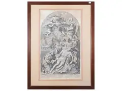 Deposition from the cross, 1694 by Farjat Benoit, Bulin engraving, offered Mar 2025