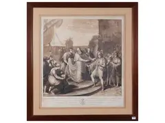 Blessed Balduino Cardinal refuses the tributes of the judge of Arborea by Giuseppe Collignon, Ocquorte and Acquatinta in the cuttlefish tones, offered Mar 2025