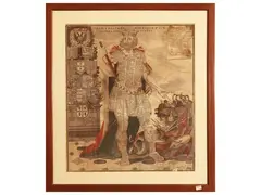 Statue Regum Europaeorum P. C. N. Appointment continenens by Georg Mätthaus Seutter, Copper engraving with coloring from Atlas Novus [...], offered Mar 2025
