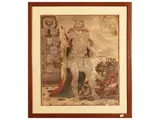 Georg Mätthaus Seutter, Statue Regum Europaeorum P. C. N. Appointment continenens, Copper engraving with coloring from Atlas Novus [...]