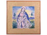 Eugenio Pattarino, Madonna and Child, tiles the enamelled terracotta