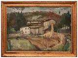 Mario Bucci, Cottage, oil on canvas