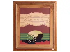 Composition 1974 by Roberto Ciabani, oil on canvas, offered Mar 2025