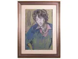 Female figure by Enzo Faraoni, tempera on paper, offered Mar 2025