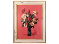 Flower pot by Corrado Michelozzi, Oil on Faesite, offered Mar 2025