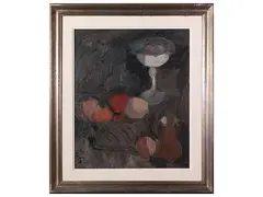 Dead Nature 1962 by Bruno Paoli, Oil on Faesite, offered Mar 2025
