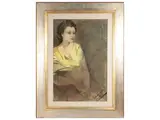 Paolo Frosecchi, Female portrait 1942, oil on cardboard