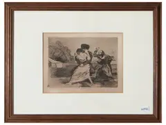 No quieren by Francisco Goya, etching, offered Feb 2025