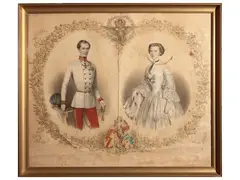 Eduard Kaiser, Franz Joseph - Elisabeth, colored etching