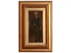 Portrait of a man (Prof. Grazzini) by Francesco Vinea, oil on panel, offered Feb 2025