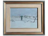 Snowfall by Gino Romiti, pastel on cardboard, offered Feb 2025