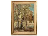Bruno Rosai, Shrokelet with 1960 trees, Oil on Faesite