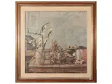 Composition with flowers and onions 1975 by Enzo Faraoni, oil on canvas, offered Feb 2025