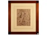 Ermenegildo attribuito Lodi, The Apostles pointing to Christ walking on the water, ink on paper