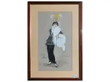 John Guida, Two fashion sketches, two gouaches on paper