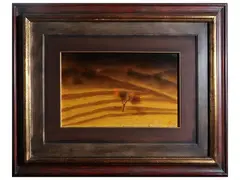 Lonely tree by Giovanni Acci, oil on canvas cardboard, offered Feb 2025