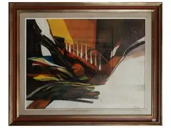 Composition by Fernando Farulli, oil on canvas, offered Feb 2025