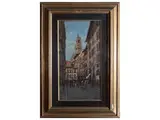 Mario Bordi, Glimpse of Florence, oil on panel