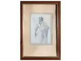 Enrico Sacchetti, Male figure, charcoal on paper