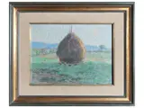 Haystack by Gino Romiti, pastels on cardboard, offered Feb 2025