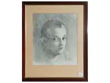 Enrico Sacchetti, Portrait of a child 1941, charcoal on paper