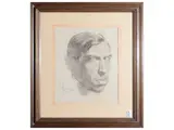 Enrico Sacchetti, Male portrait 1920, charcoal on paper