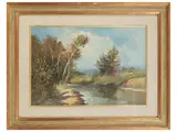 Armeno Mattioli, Landscape, oil on panel