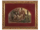 Salvatore Postiglione, Lamentation over the dead Christ, oil on panel