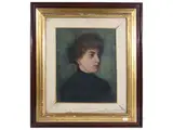 Plinio Nomellini, Female portrait, oil on canvas