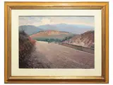 Claudio Pellissier, Landscape, oil on panel