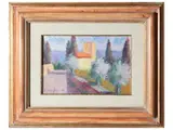 Dino Migliorini, Landscape, oil on hardboard