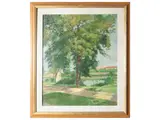 Giuseppe Fraschetti, Trees, oil on panel