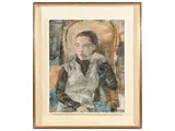Portrait of a woman 1969 by Enzo Faraoni, oil on canvas, offered Dec 2024
