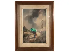 Rain and sun by Anchise Picchi, oil on panel, offered Dec 2024