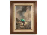 Anchise Picchi, Rain and sun, oil on panel