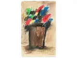 Sergio Scatizzi, Vase of flowers, watercolors on paper