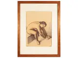 Dyalma Stultus, Nudo 1941, charcoal and pastels on paper