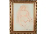 Luigi Michelacci, Nudo di Donna raffigurante Michelacci Giuseppina, sanguine on paper