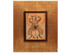 Donna con colombi by Remo Brindisi, lithograph on silver plate, offered Dec 2024