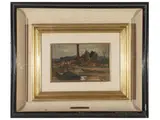 Luigi Michelacci, Landscape, oil on cardboard