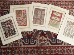 Decoration over the centuries by Auguste Racinet, ten chromolithographs, offered Dec 2024