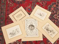 Putti by Francesco Bartolozzi, five dotted engravings, offered Dec 2024
