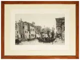 John Henry Bradley, Canal La Vena Chioggia, etching