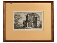 Temple of Minerva Medica by Francesco Piranesi, etching on copper with burin retouching, offered Dec 2024
