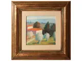 Dino Migliorini, Landscape, oil on hardboard