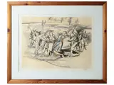 Renato Guttuso, The protest, lithography