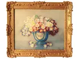 Isidore Rosenstock, Lot of watercolors, Vases of flowers