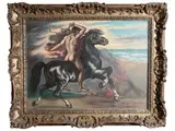 Leonardo Pizzanelli, Homage to Giorgio De Chirico, oil on canvas