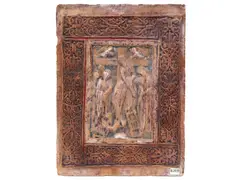Deposition 1963 by Antonio Mancini, Glazed terracotta plaque, offered Dec 2024